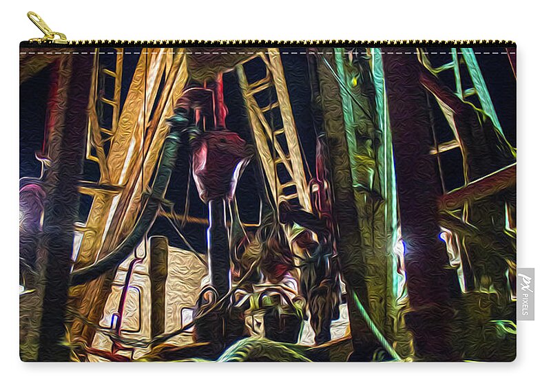 Art Zip Pouch featuring the painting ET Kelly Down by Michael Gross
