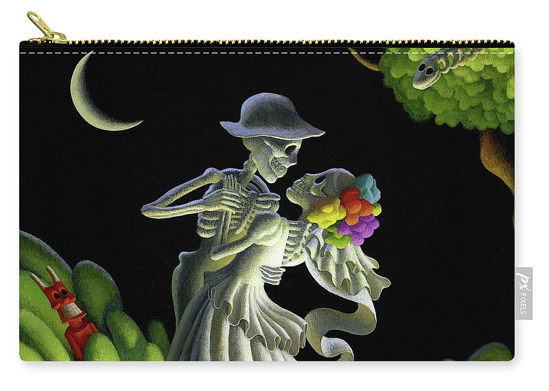Wedding Zip Pouch featuring the painting Eternal Love by Chris Miles