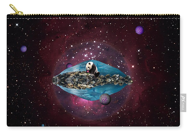 Space Carry-all Pouch featuring the mixed media Eternal Optimist by Mindy Huntress