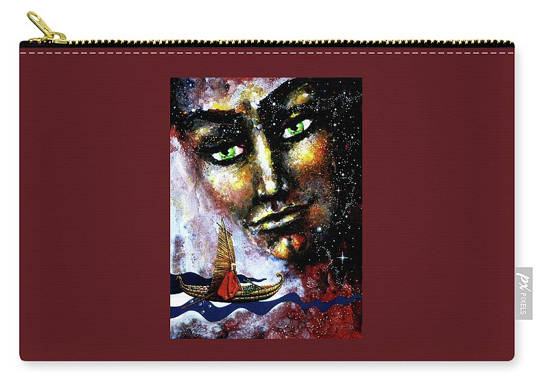 Voyager Zip Pouch featuring the painting Eternal Voyage by Hartmut Jager