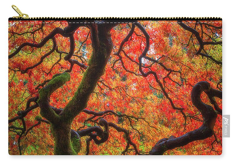 Trees Zip Pouch featuring the photograph Ethereal Tree Alive by Darren White