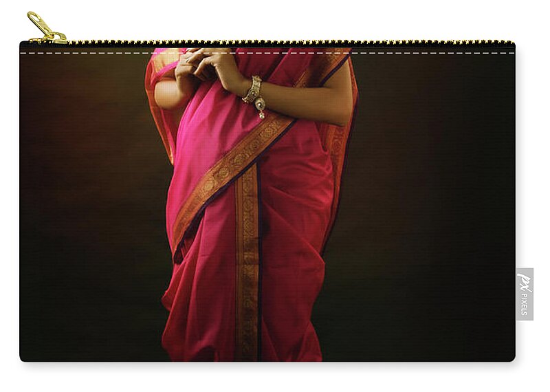 Ethnic Zip Pouch featuring the photograph Ethnic Indian by Kiran Joshi