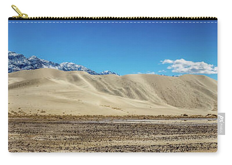 California Zip Pouch featuring the photograph Eureka Dunes - Death Valley by Peter Tellone