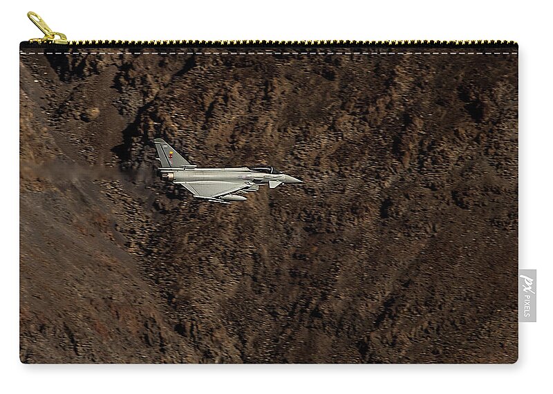 Jet Zip Pouch featuring the photograph Eurofighter Typhoon by Bill Gallagher