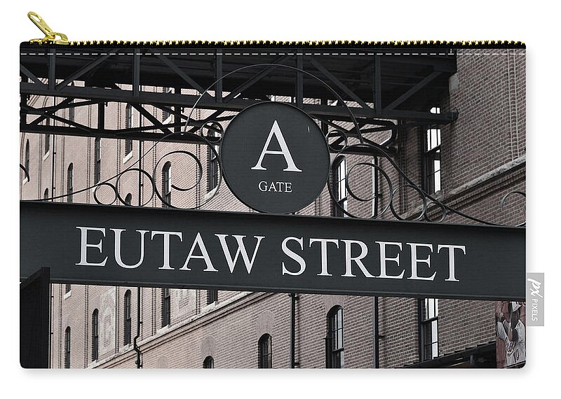 Baltimore Zip Pouch featuring the photograph Eutaw Street by La Dolce Vita
