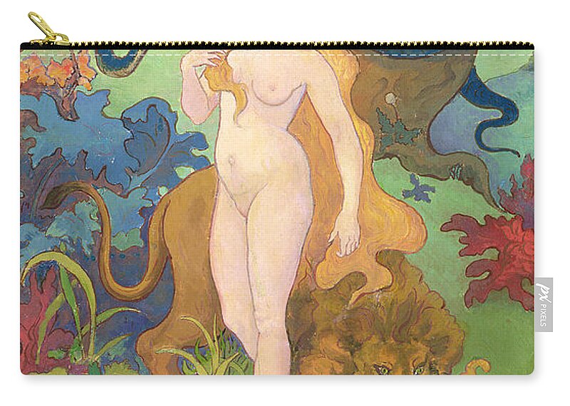 Eve Zip Pouch featuring the painting Eve by Paul Ranson