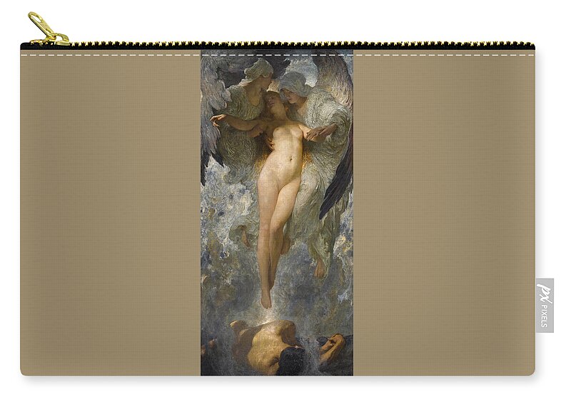 Solomon Joseph Solomon Zip Pouch featuring the painting Eve by Solomon Joseph Solomon