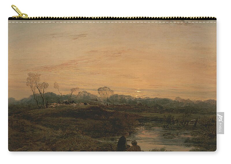 John Linnell Zip Pouch featuring the painting Evening, Bayswater by John Linnell