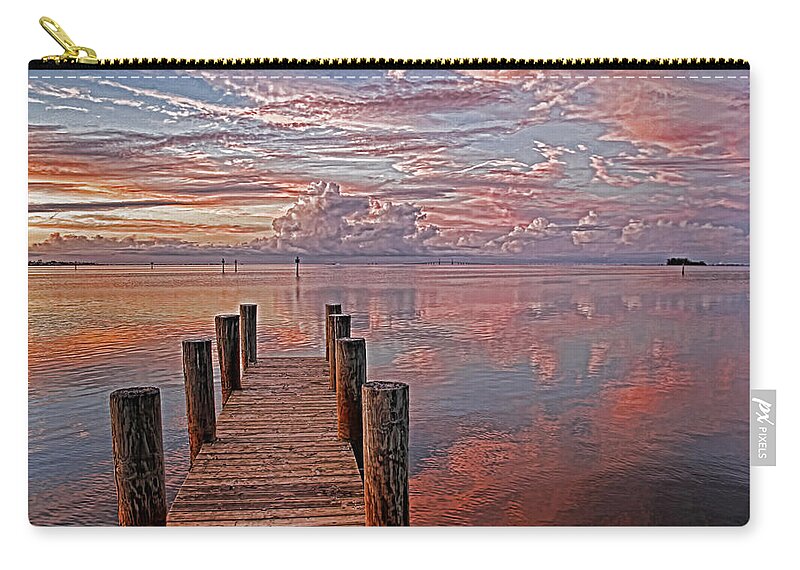 Pink Clouds Zip Pouch featuring the photograph Evening Bliss by HH Photography of Florida