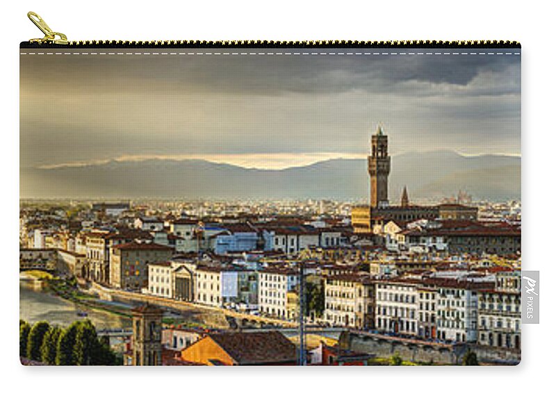 Florence Carry-all Pouch featuring the photograph Evening in Florence by Weston Westmoreland