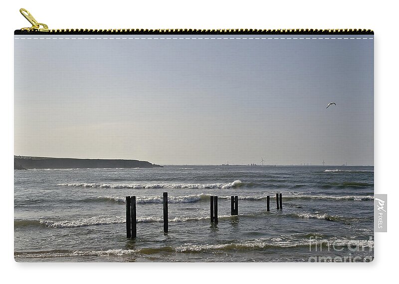Waves Zip Pouch featuring the photograph Evening Seascape. by Elena Perelman