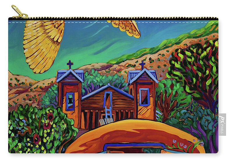 Star Zip Pouch featuring the painting Evening Star by Cathy Carey