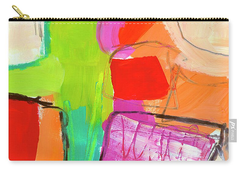  Jane Davies Zip Pouch featuring the painting Event#4 by Jane Davies