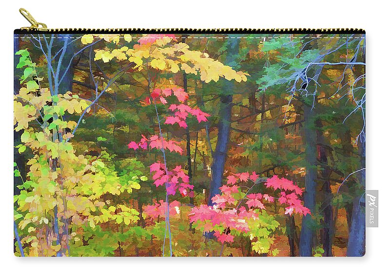Every Leaf Is A Flower Zip Pouch featuring the painting Every leaf is a flower by Jeelan Clark