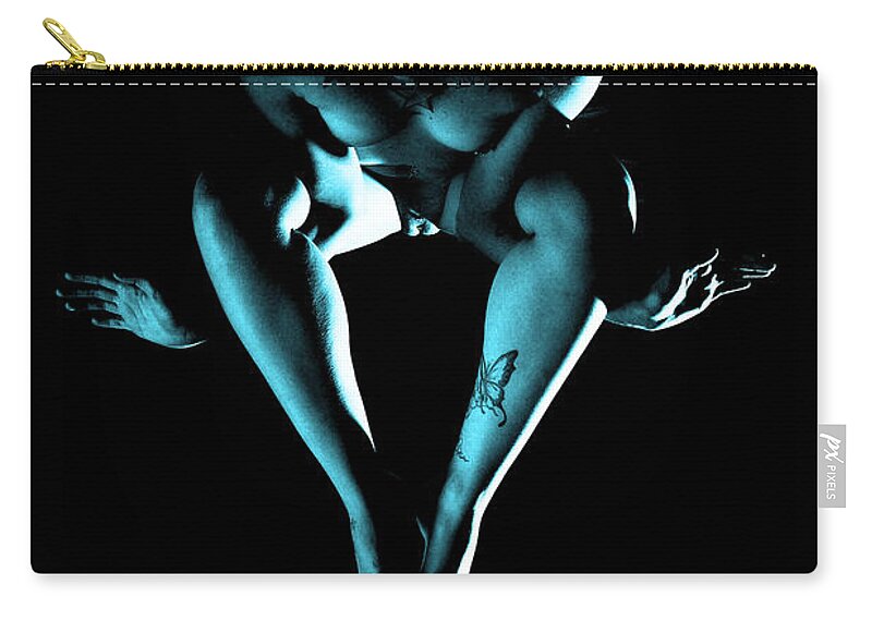 Artistic Zip Pouch featuring the photograph Evil is coming by Robert WK Clark