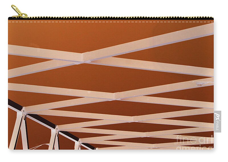 Bridge Zip Pouch featuring the photograph Exes- Red by JamieLynn Warber