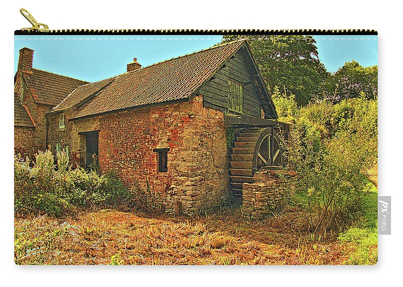 Places Zip Pouch featuring the photograph Exmoor Mill by Richard Denyer