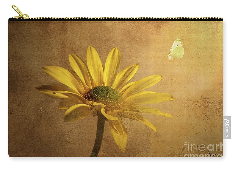 Daisy Zip Pouch featuring the photograph Expectant by Lois Bryan