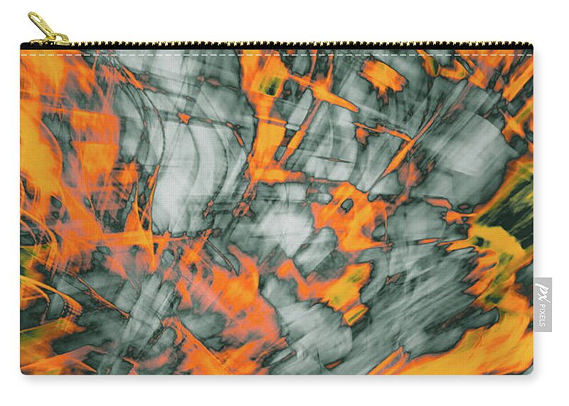 Fall Zip Pouch featuring the photograph Exploded Fall Leaf Abstract by Bruce Pritchett
