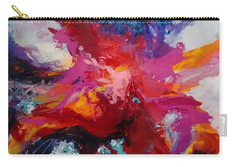 Free Zip Pouch featuring the painting Exploring Forms by Nicolas Bouteneff