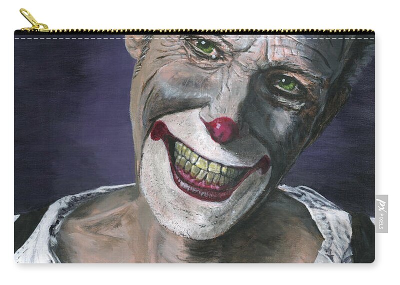 Clown Zip Pouch featuring the painting Exposed by Matthew Mezo