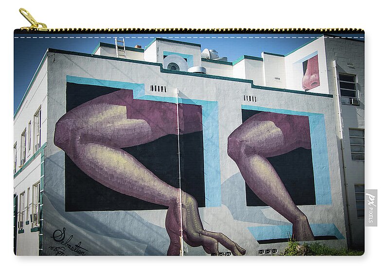 Mural Zip Pouch featuring the photograph Extremities by Richard Goldman