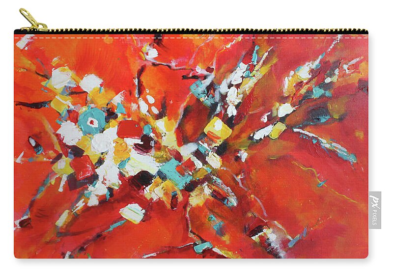 Abstract Zip Pouch featuring the painting Exuberance by Christiane Kingsley