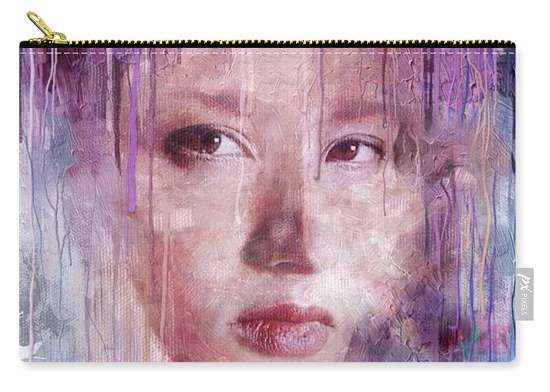 eye On Life Zip Pouch featuring the painting Eye on Life by Mark Taylor
