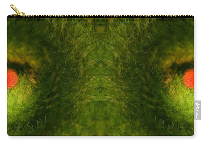 Panorama Zip Pouch featuring the photograph Eyes of the Garden-2 by Doug Gibbons