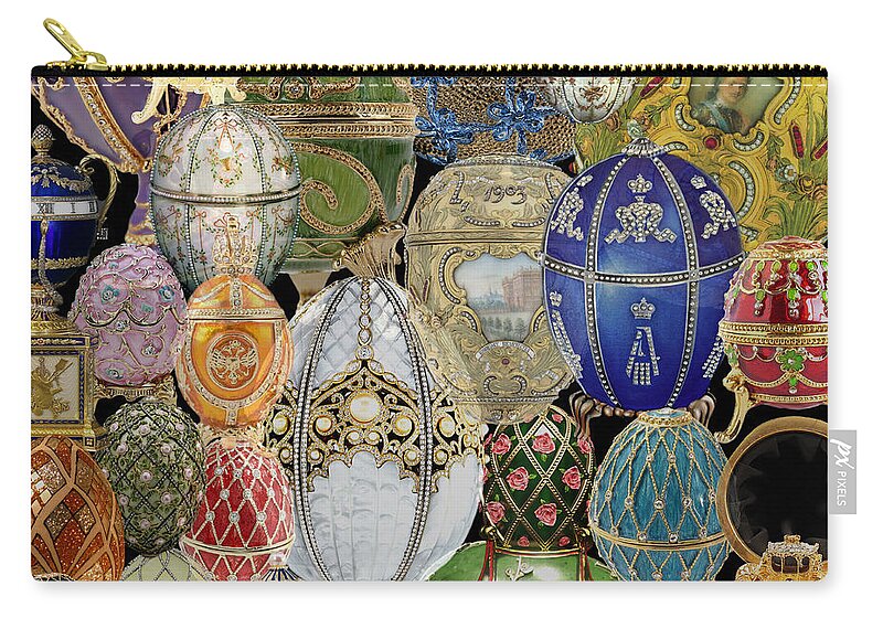Faberge Eggs Zip Pouch featuring the photograph Faberge Eggs by Andrew Fare