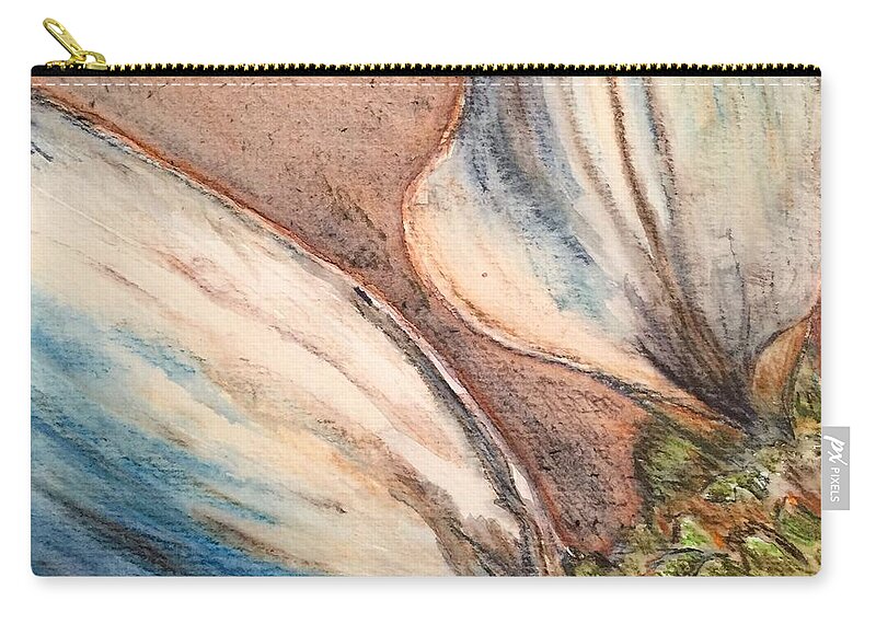 Macro Carry-all Pouch featuring the drawing Faded Glory by Vonda Lawson-Rosa