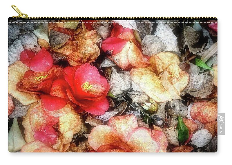 Flower Zip Pouch featuring the photograph Fading by Ches Black