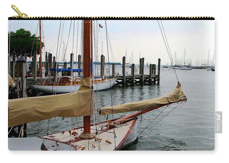 Annapolis Zip Pouch featuring the photograph Fair Weather Annapolis by Angela Davies