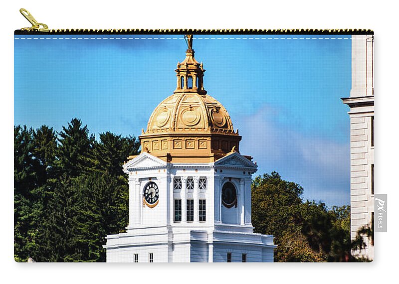 Fairmont Zip Pouch featuring the photograph Fairmont Court House #2 by Kevin Gladwell