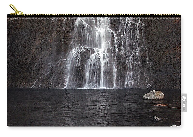 Landscape Zip Pouch featuring the photograph Fairy Falls - Yellowstone National Park by Craig J Satterlee