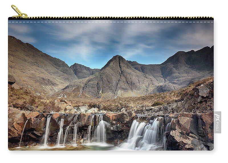 Fairy Pools Zip Pouch featuring the photograph Fairy Pools - Isle of Skye by Grant Glendinning