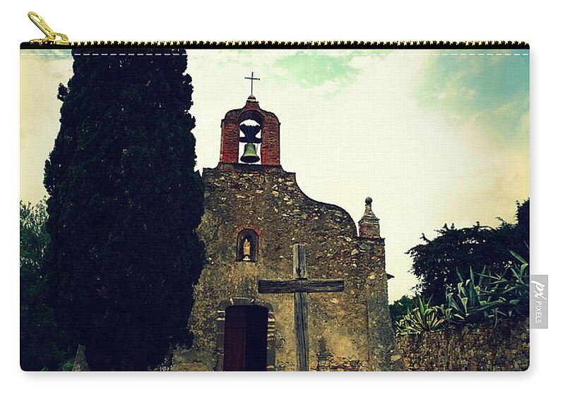 Chapel Zip Pouch featuring the photograph Faith Hope Love by Lainie Wrightson