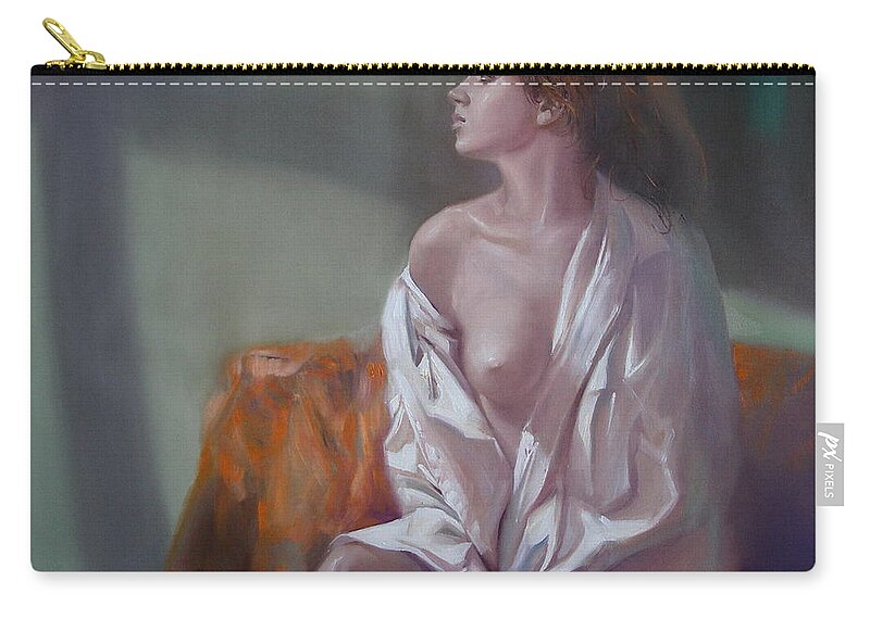 Ignatenko Zip Pouch featuring the painting Faith by Sergey Ignatenko