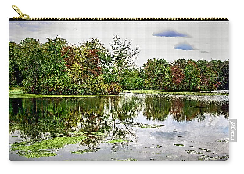 2d Zip Pouch featuring the photograph Fall Begins At Unicorn Lake by Brian Wallace