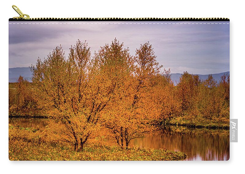 Landscape Zip Pouch featuring the photograph Fall Colors by Chris McKenna