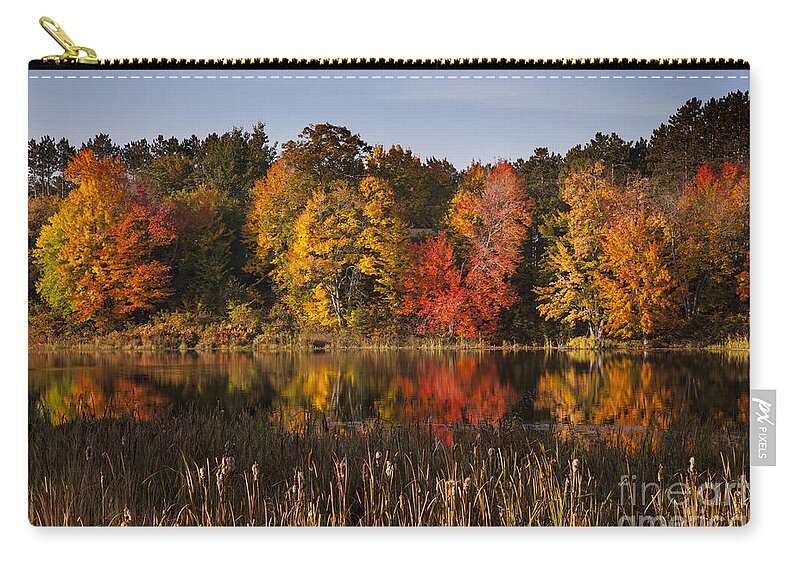 Autumn Zip Pouch featuring the photograph Reflection #1 by Timothy Johnson