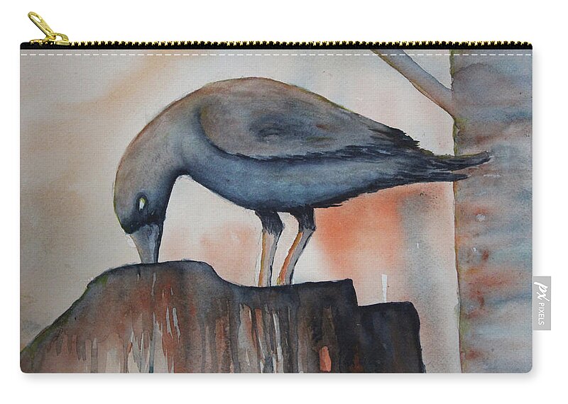 Paintings Carry-all Pouch featuring the painting Fall Feeding by April Burton