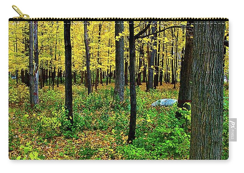 Fall Zip Pouch featuring the photograph Fall Fusion by Burney Lieberman