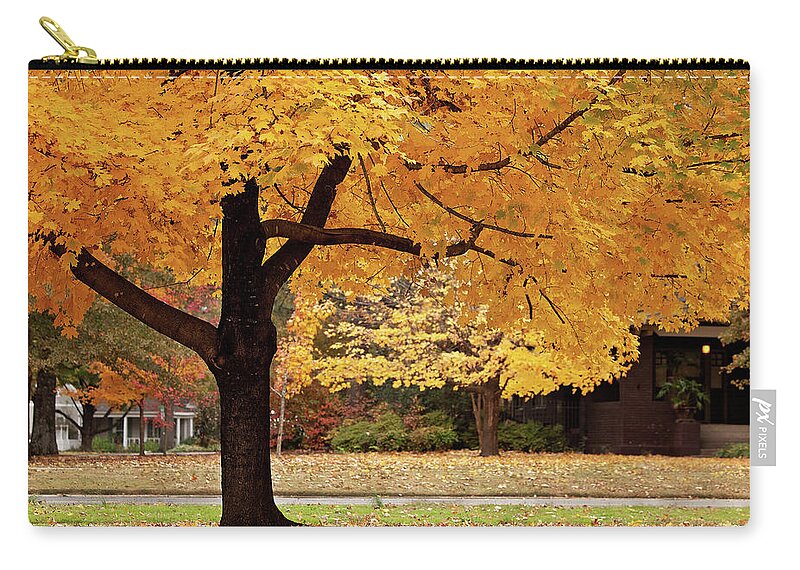 Fall Zip Pouch featuring the photograph Fall in Downtown Conway by Eilish Palmer