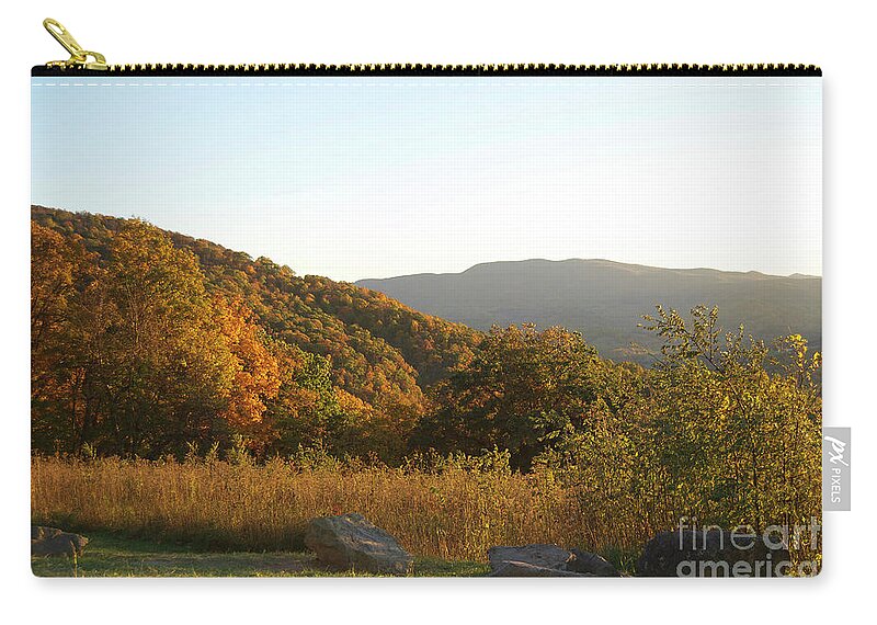 Plants Zip Pouch featuring the photograph Fall In The Blue Ridge by Skip Willits