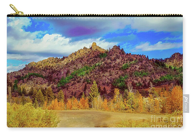 Desert Zip Pouch featuring the photograph Fall In The Oregon Owyhee Canyonlands by Robert Bales