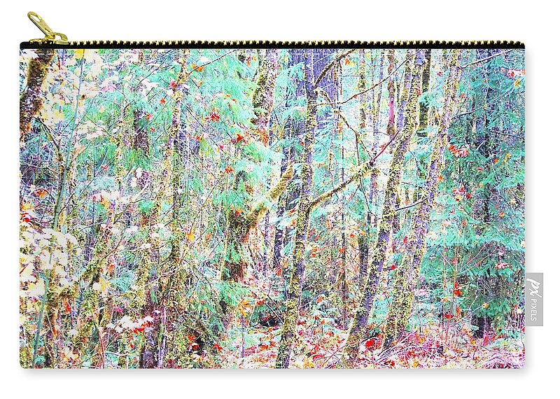 Oregon Zip Pouch featuring the photograph Fall Oregon Forest by Merle Grenz