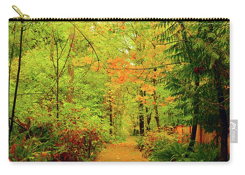 Fall Zip Pouch featuring the photograph Fall Path Too by Brian O'Kelly