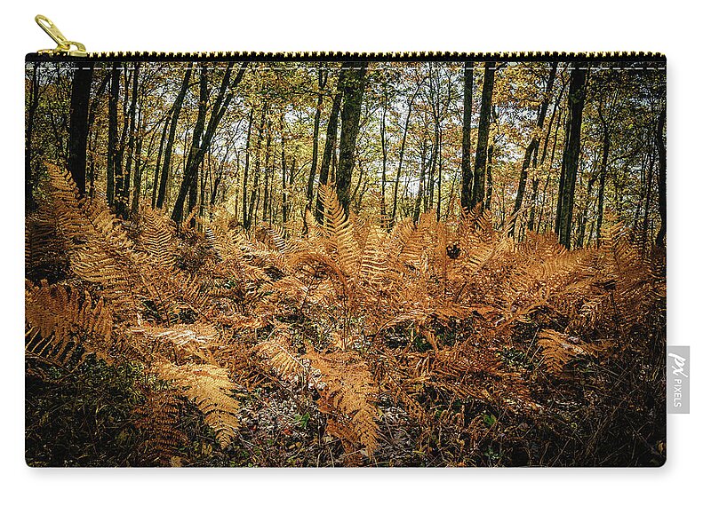 Landscape Zip Pouch featuring the photograph Fall Rust by Joe Shrader