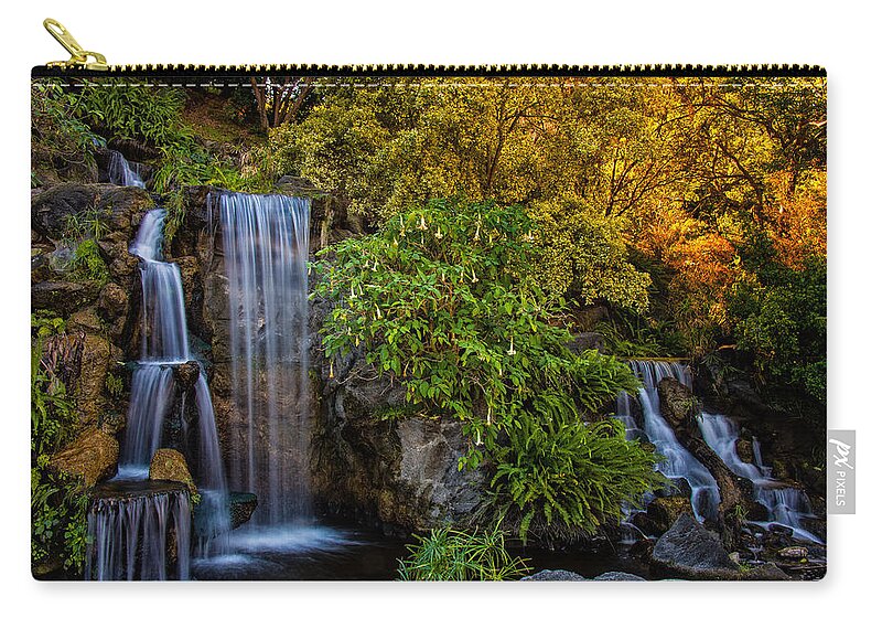 Waterfall Zip Pouch featuring the photograph Fall Water Fall by Harry Spitz